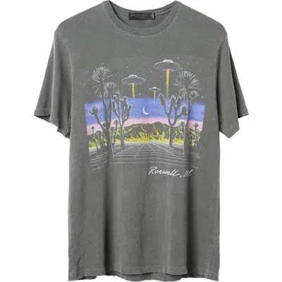 Junk Food Roswell Cotton Graphic T-shirt In Gray