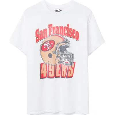 Junk Food San Francisco 49ers Throwback Helmet Cotton Graphic T-shirt In White