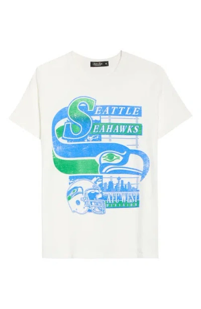 Junk Food Seahawks Elite Cotton Graphic T-shirt In White