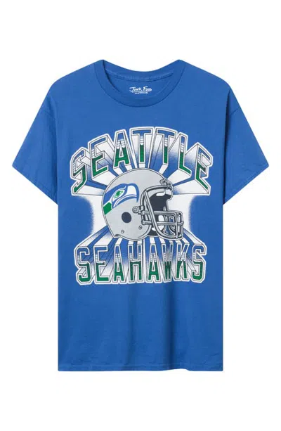 Junk Food Seattle Seahawks Cotton Graphic T-shirt In Royal