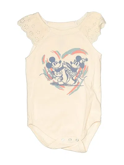 Pre-owned Junk Food Babies' Short Sleeve Onesie In White