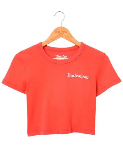 Junk Food Slim Fit Baby Tee In Red