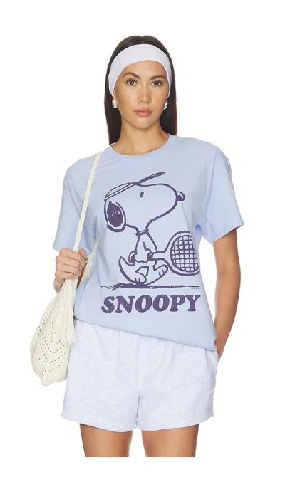 Junk Food Snoopy Tennis Tee In Light Blue