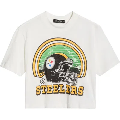 Junk Food Steelers Game Time Cotton Graphic Baby Tee In White