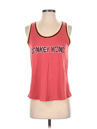 Pre-owned Junk Food Tank Top Red Halter Neckline Tops