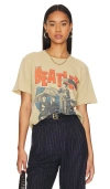 Junk Food The Beatles American Tour Vintage Tee In Camel & Pigment Dye