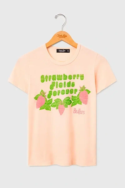 Junk Food The Beatles Strawberry Fields Forever Original Tee In Pastel, Women's At Urban Outfitters In Blue
