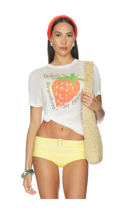 Junk Food The Beatles Strawberry Fields Tee In Vintage White