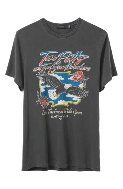 Junk Food Tom Petty Eagle Graphic T-shirt In Vintage Black