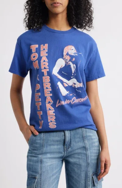 Junk Food Tom Petty Live Cotton Graphic T-shirt In Metro Blue