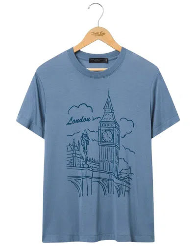 Junk Food Vintage Slim Fit Tissue Tee In Blue