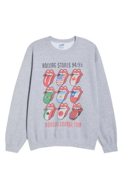 Junk Food Voodoo Lounge Tour Hot Lips Graphic Sweatshirt In Gray