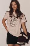 Junk Food X Anthropologie Minnie Mouse & Daisy Duck Graphic Tee In Neutral
