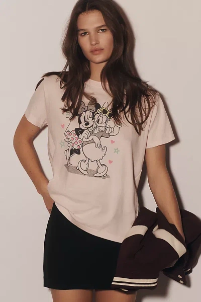 Junk Food X Anthropologie Minnie Mouse & Daisy Duck Graphic Tee In Neutral