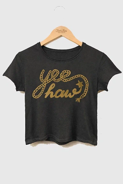 Junk Food Yeehaw Vintage Baby Tee In Vintage Black, Women's At Urban Outfitters