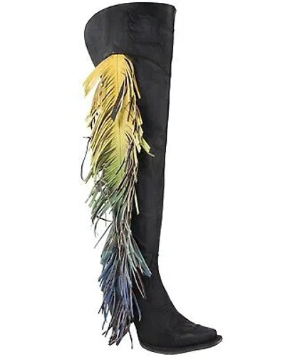 Pre-owned Junk Gypsy By Lane Women's Spirit Animal Tall Boot - Snip Toe - Jg0022b In Black