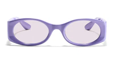 Junk Plastic Rehab Jinx - Marshmallow Sunglasses In Purple