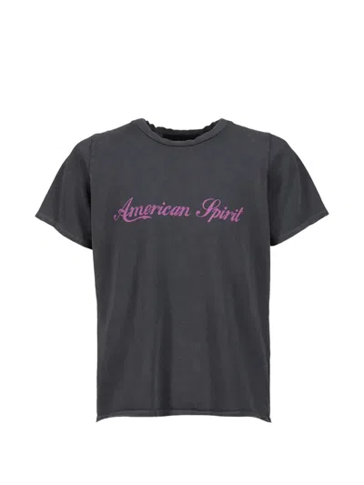 Jun/nakayama American Spirit T-shirt In Black