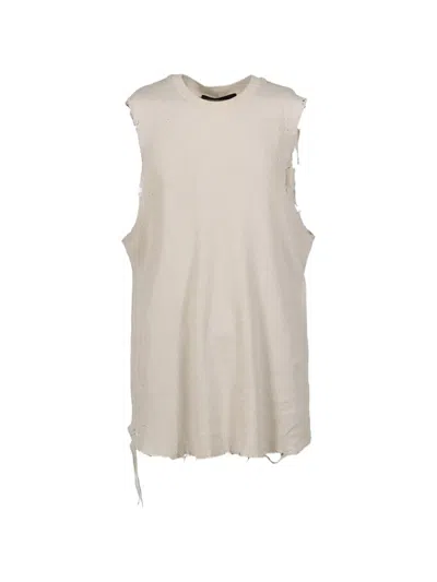 Jun/nakayama Distressed Thermal T-shirt In Neutral