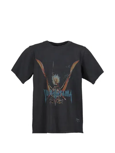 Jun/nakayama Graphic-print Washed T-shirt In Black