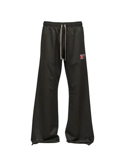 Jun/nakayama Logo-patch Mesh Track Pants In Black