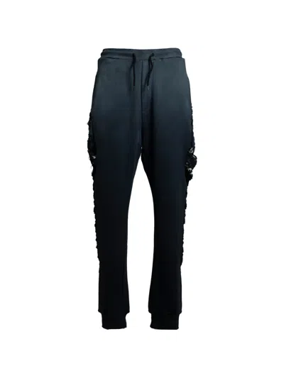Jun/nakayama X Last Nest Distressed-detail Track Pants In Blue