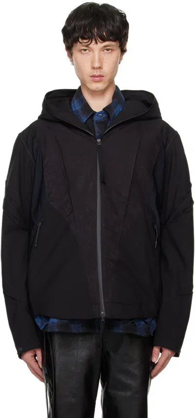 Juntae Kim Black Gather-slashed Jacket