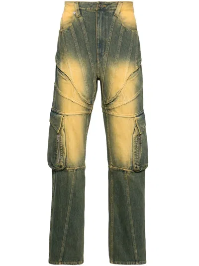 Juntae Kim Corset Cargo Jeans In Blue
