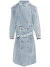 Juntae Kim Corset Trench Coat In Blue