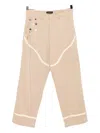 Juntae Kim Corset-trimmed Chinos In Neutral