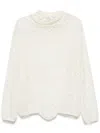 Juntae Kim Draped Lace Jumper In Neutrals