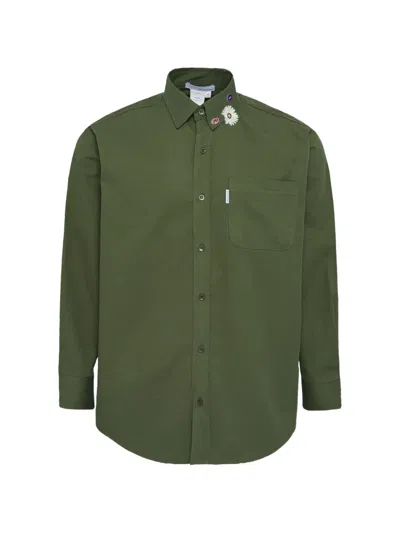 Juntae Kim Embroidery Button Shirt In Green