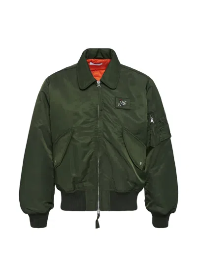 Juntae Kim Embroidery Flight Jacket In Green