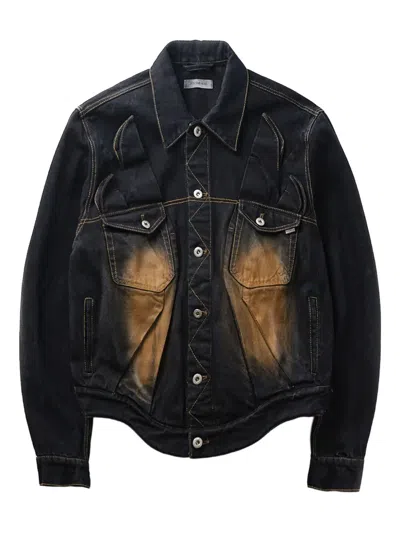 Juntae Kim Faded-effect Denim Jacket In Black