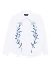 Juntae Kim Floral-embroidered Shirt In White