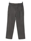 Juntae Kim Flower Tailored Trousers In Gray