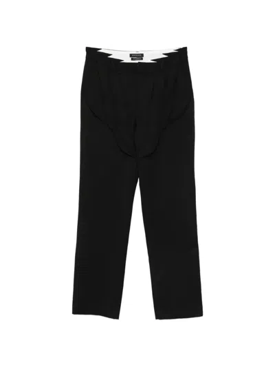 Juntae Kim Gathered Corset Slacks In Black