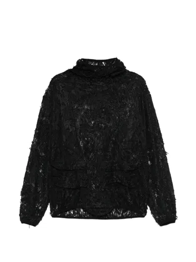 Juntae Kim Lace Hoodie In Black