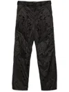 Juntae Kim Laser-slashed Petal Trousers In Black