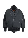 Juntae Kim Laser-slashed Bomber Jacket In Black