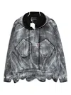 Juntae Kim Painted Petal Hoodie In Gray