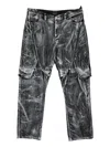 Juntae Kim Painted Petal Jeans In Gray