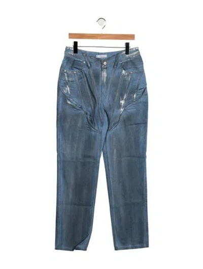 Pre-owned Juntae Kim Straight-leg Jeans In Blue