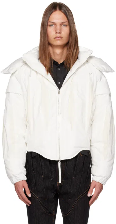 Juntae Kim White Slashed Down Jacket