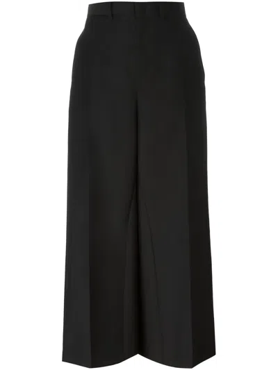 Junya Watanabe 와이드 레그 크롭 팬츠 In Black