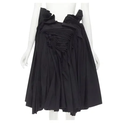 Pre-owned Junya Watanabe 1998 Runway Vintage Black Madame Grey Draped Pleat Skirt In Gray
