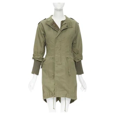 Pre-owned Junya Watanabe 2010 Green Cotton Fitted Waist Fisherman Parka Coat Xs