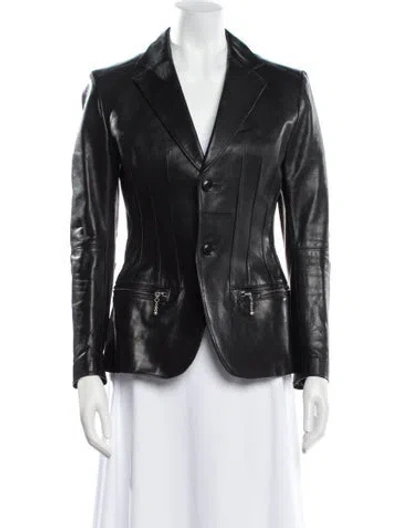 Pre-owned Junya Watanabe 2011 Leather Blazer In Black