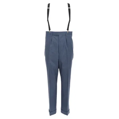 Pre-owned Junya Watanabe 2012 Suspender Pants In Blue