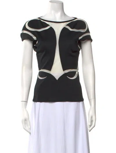 Pre-owned Junya Watanabe 2013 Patterned Top In Black